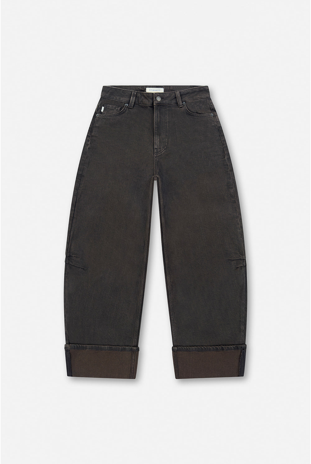 Anesta Brown Balloon Fit Barrel Fit Jeans