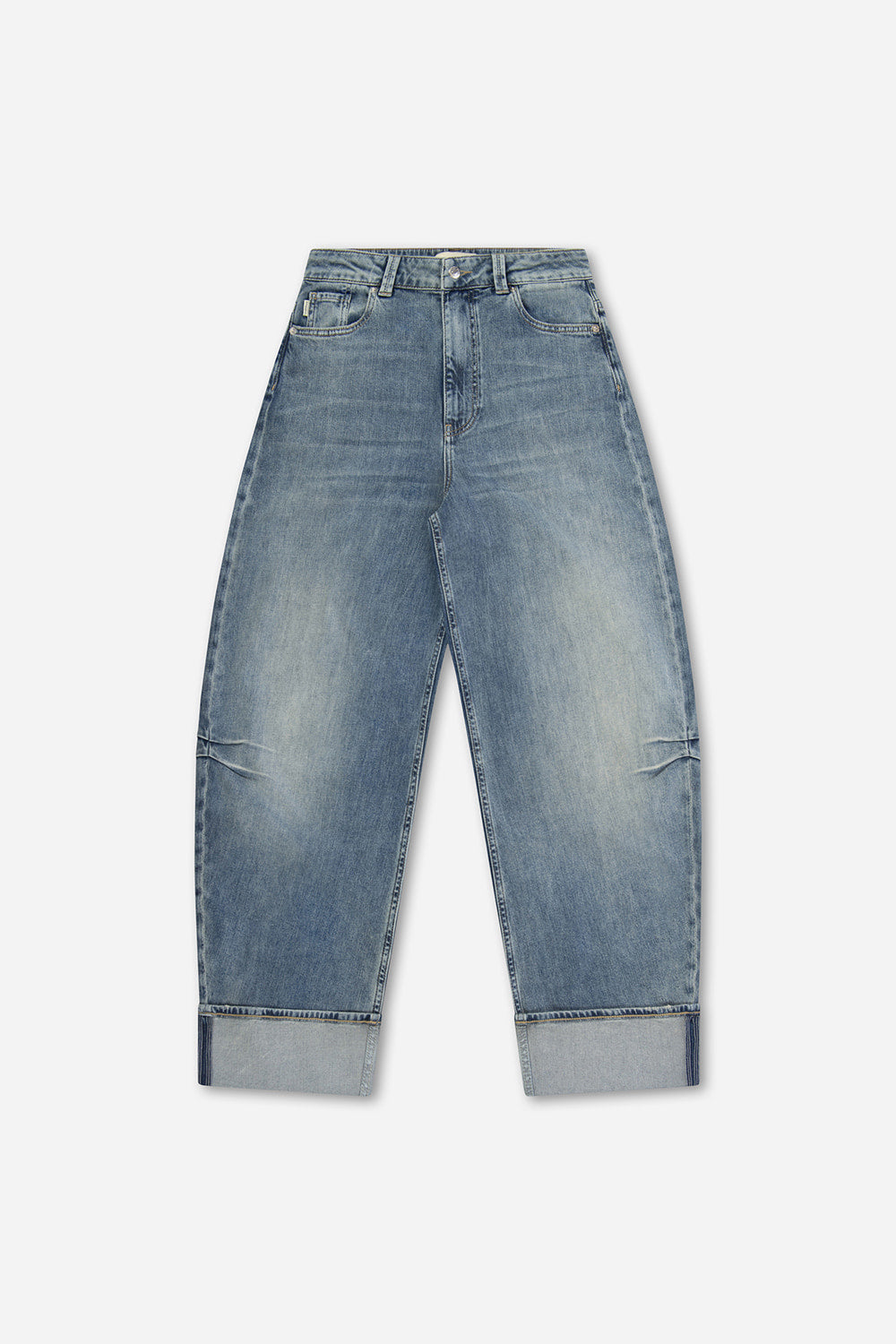 Anesta Soft Blue Balloon Fit Jeans Denim