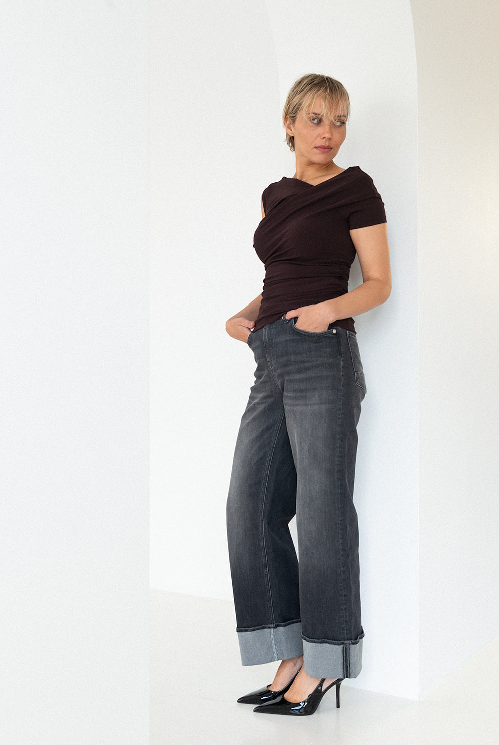 Amelia Richy Straight Leg Fit Grey Denim