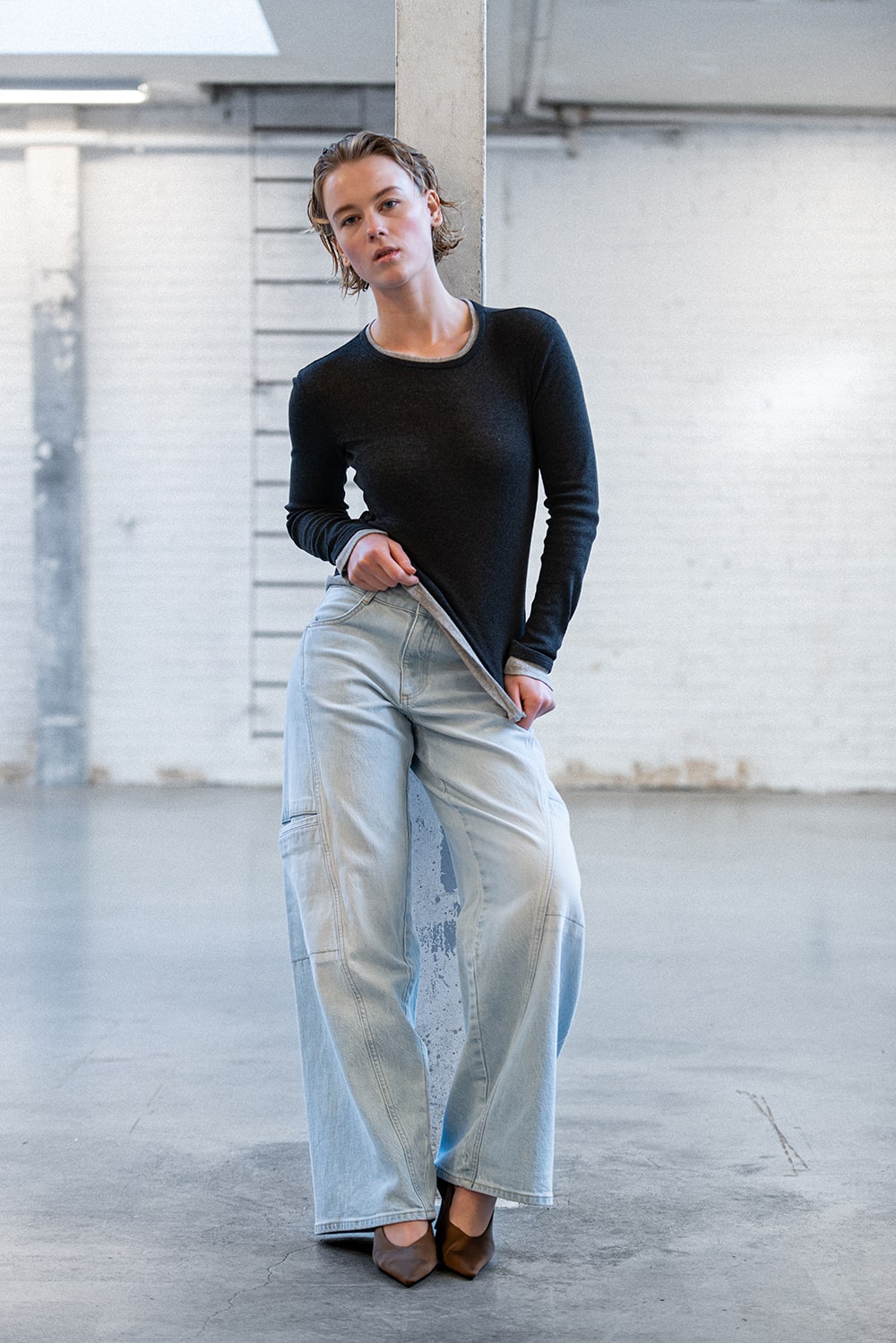 Lola Bleachy Blue Wideleg