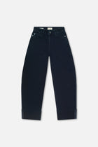 Anesta in Grey Stripe Balloon Fit Premium Denim Comfortable Jeans Sustainable