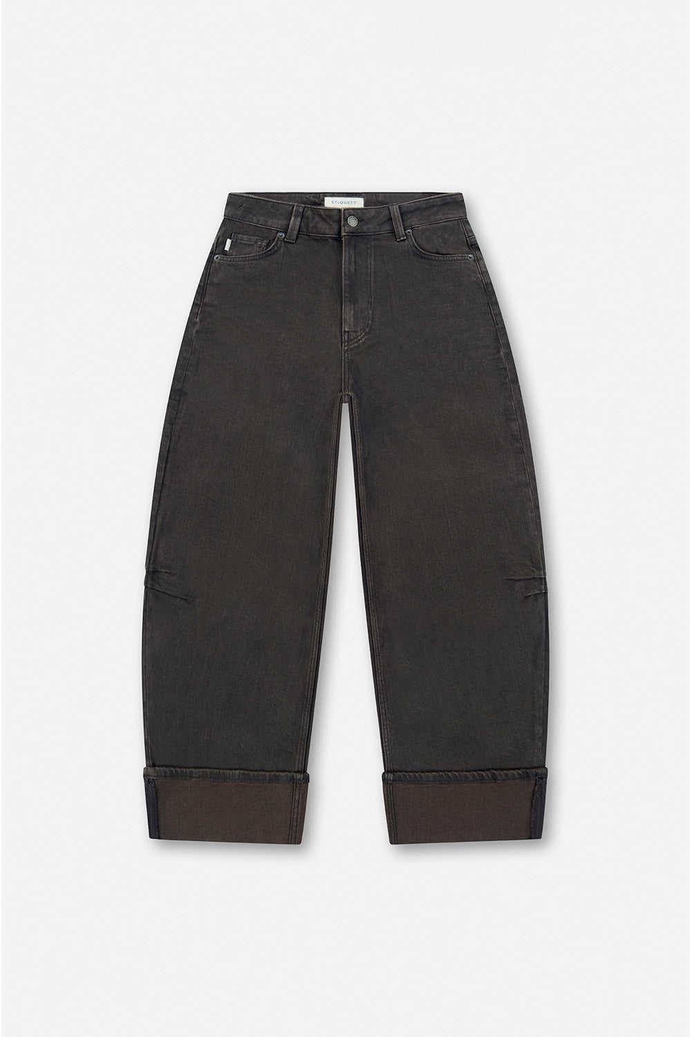 Anesta Brown Balloon Fit Barrel Fit Jeans