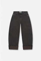 Anesta Brown Balloon Fit Barrel Fit Jeans
