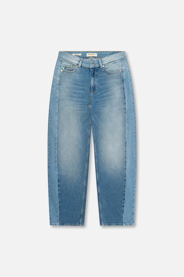 Shapey Mixt Blue Balloon Fit Barrel Jeans