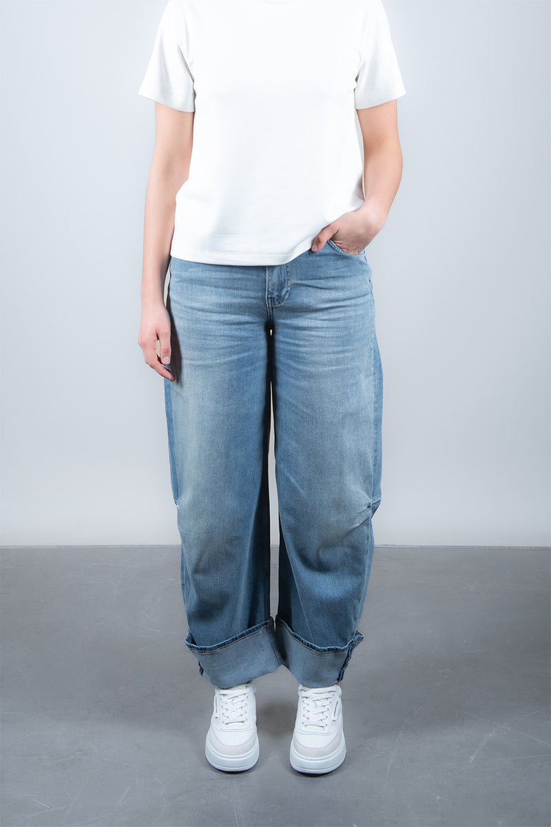 Anesta Soft Blue Balloon Fit Jeans Denim