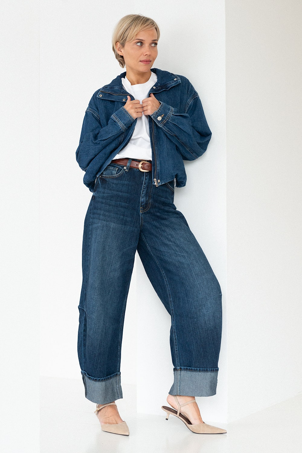 Anesta Blue Balloon Fit Blue Denim 