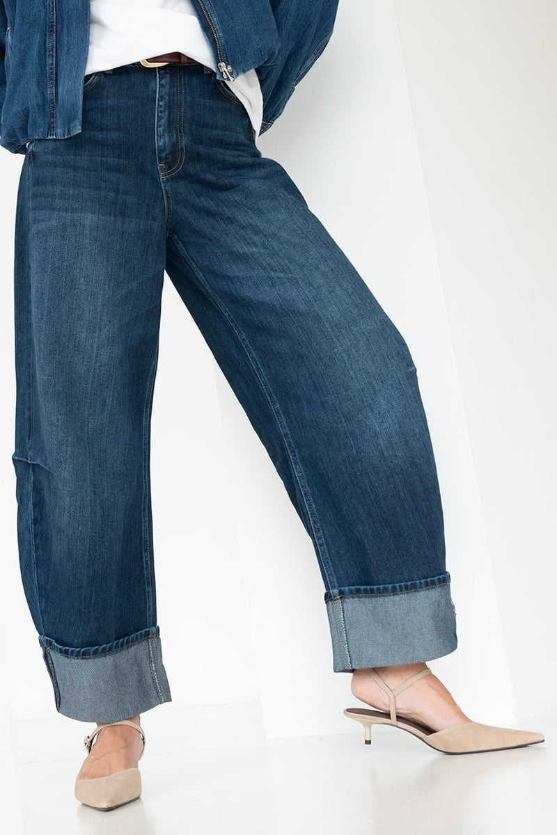 Anesta Balloon Fit Blue Jeans Denim 