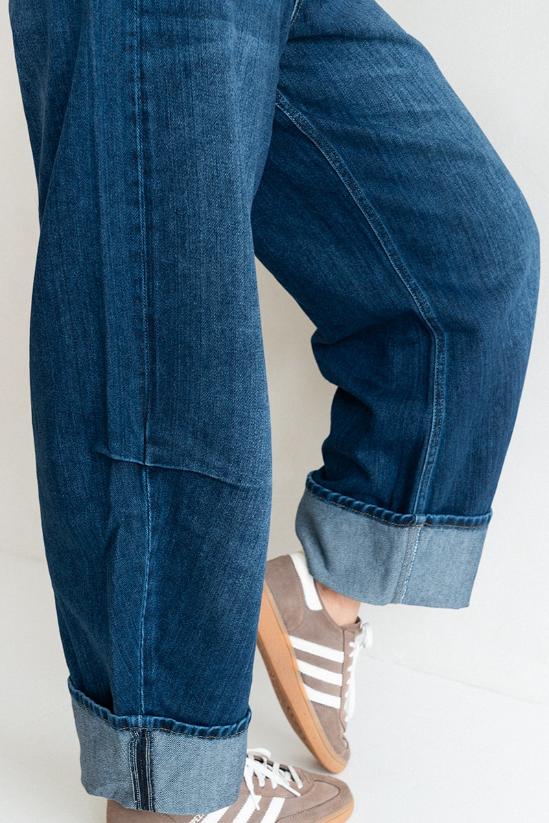 Anesta Balloon Fit Blue Jeans Denim 