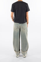 Anesta in Blue Tinted Balloon Fit Premium Denim Comfortable Jeans Sustainable [model 2]