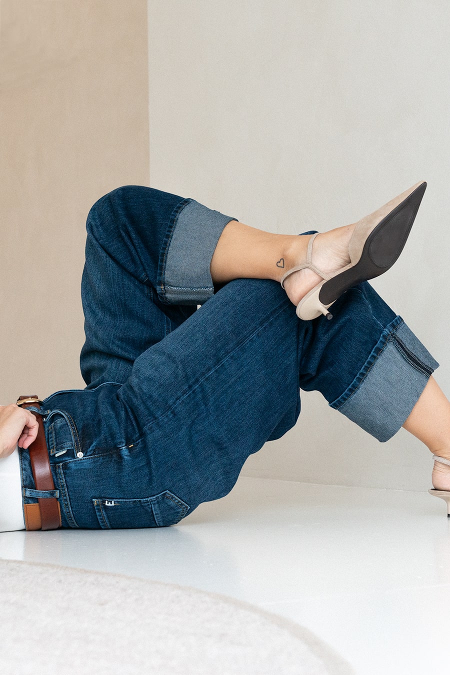 Anesta Balloon Fit Blue Jeans Denim 