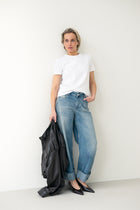 Anesta Soft Blue Balloon Fit Jeans Denim