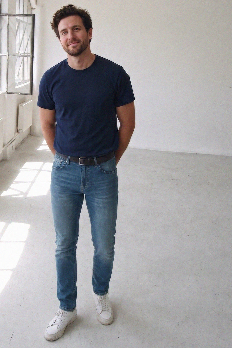 Brian in Pale Slim Fit Jeans Premium Denim Men 