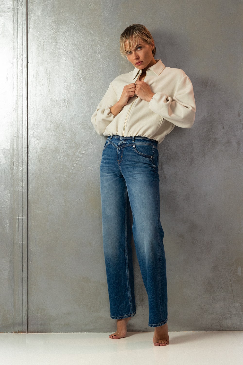 Hannah Aestetic Wide Leg Fit Blue Denim