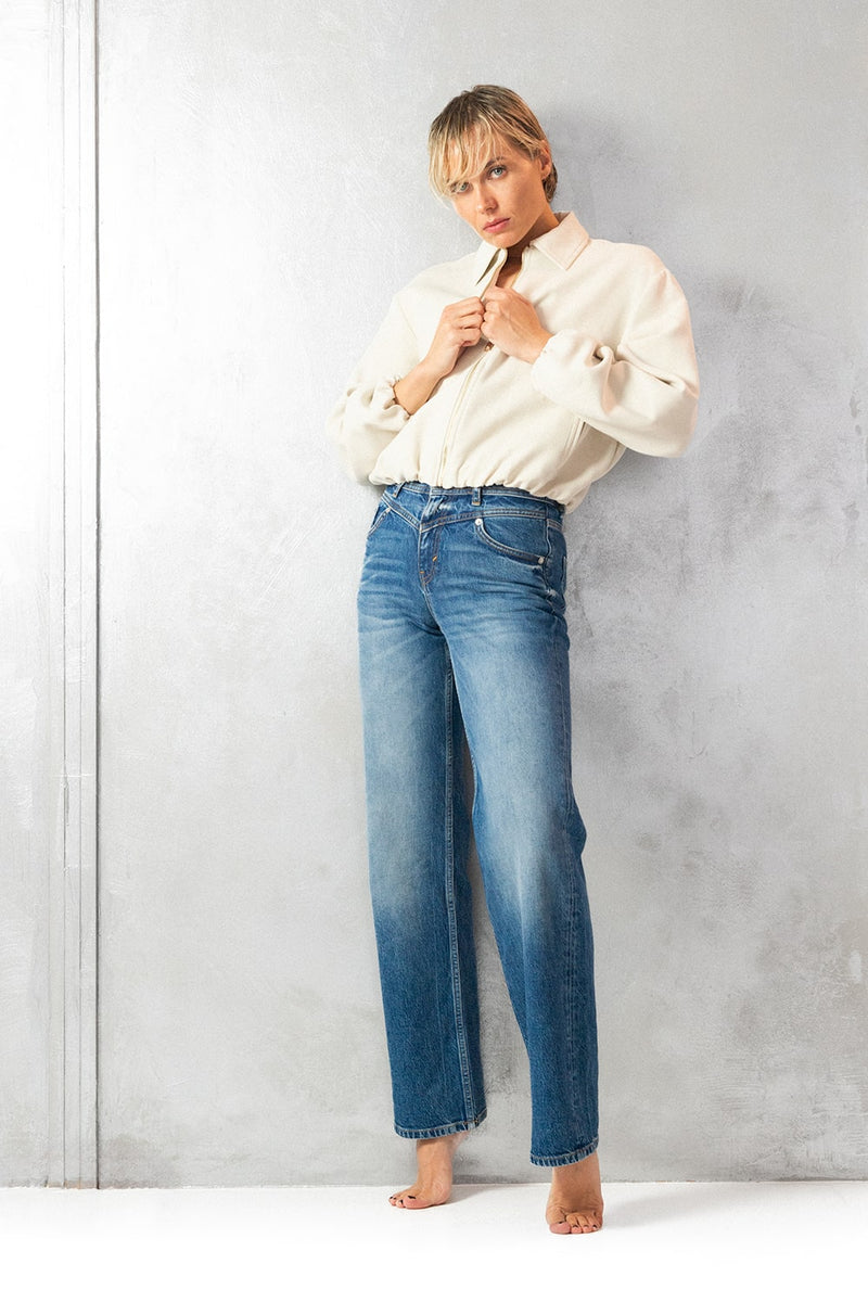 Hannah Satisfaction Wide Leg Fit Blue Denim
