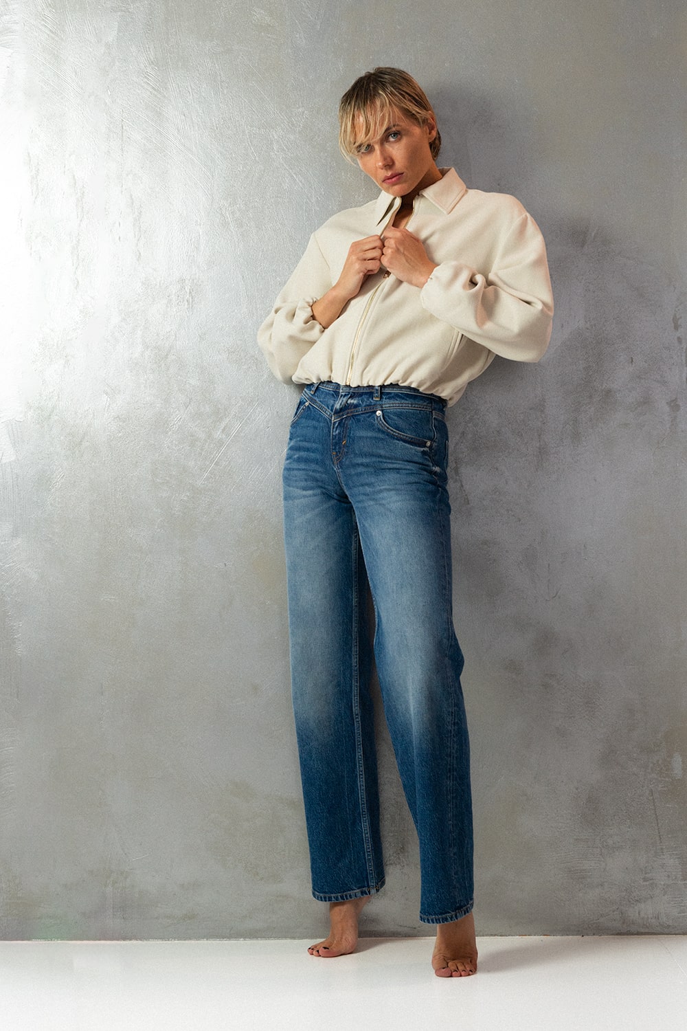 Hannah Aestetic Wide Leg Fit Blue Denim