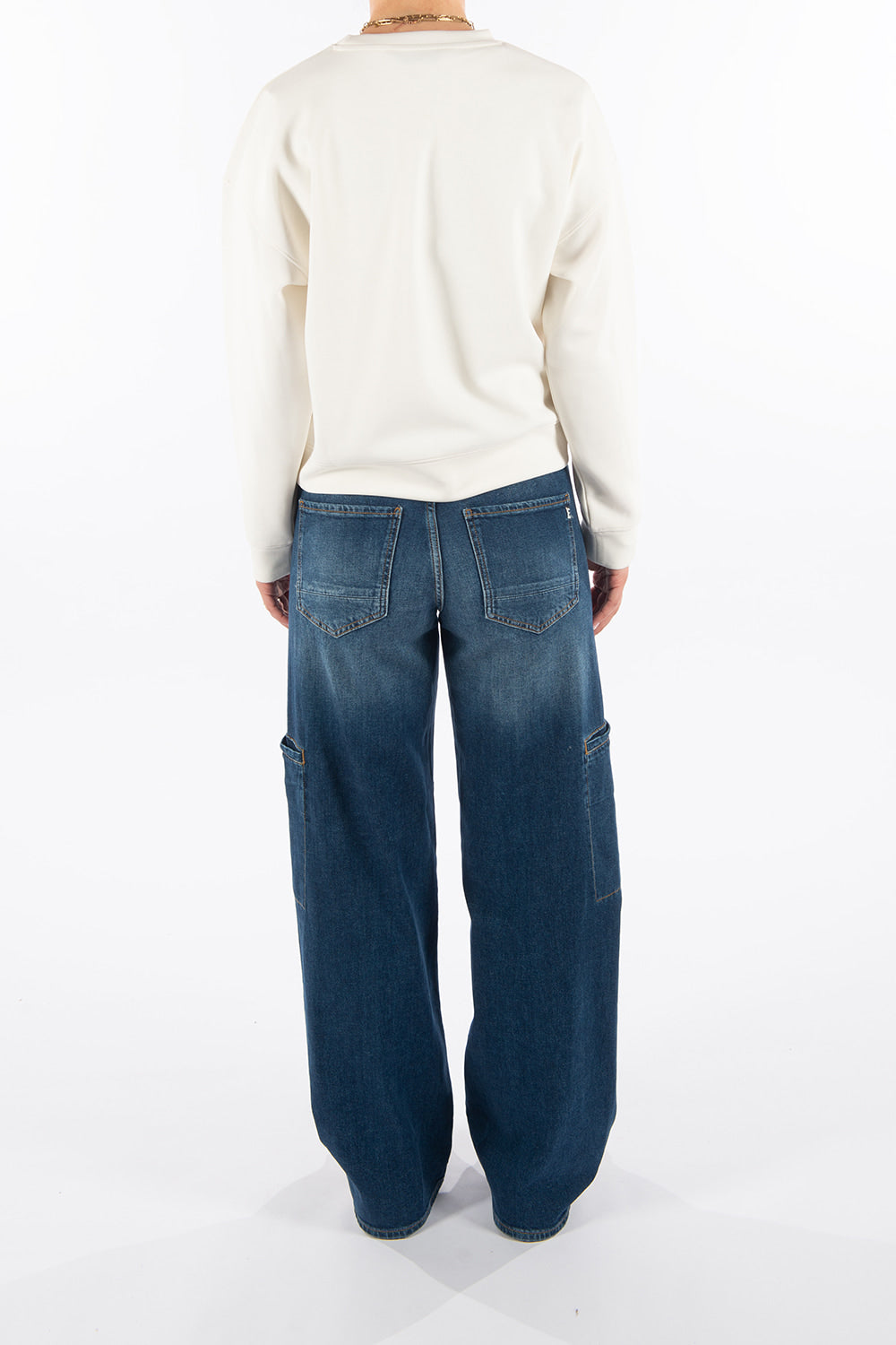 Lola in Serenity Wide Leg Fit Premium Denim Comfortable Fit [model 2]