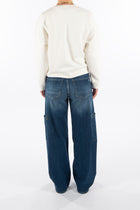 Lola in Serenity Wide Leg Fit Premium Denim Comfortable Fit [model 2]