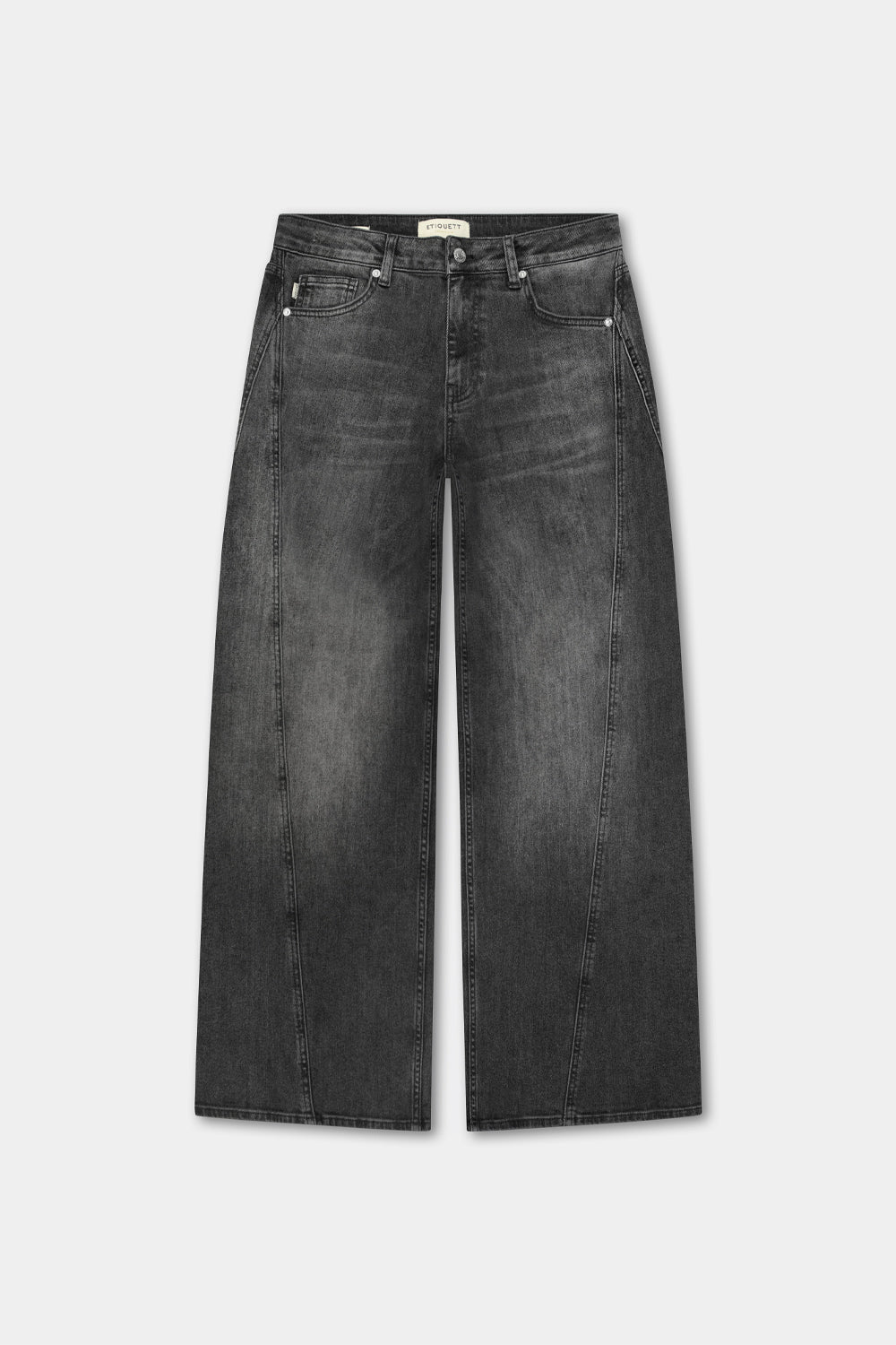 Lolita in Black Dust Wide Leg Fit Premium Denim Comfortable Jeans Sustainable 