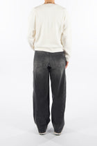 Lolita in Black Dust Wide Leg Fit Premium Denim Comfortable Jeans Sustainable [model 2]