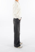 Lolita in Black Dust Wide Leg Fit Premium Denim Comfortable Jeans Sustainable [model 2]