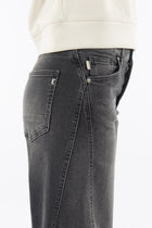 Lolita in Black Dust Wide Leg Fit Premium Denim Comfortable Jeans Sustainable [model 2]