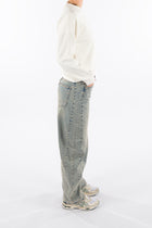 Shapey Blue Tinted Barrel Fit Premium Denim Jeans Comfortable [model 2]