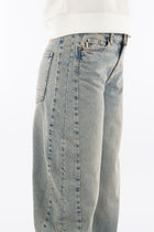Shapey Blue Tinted Barrel Fit Premium Denim Jeans Comfortable [model 2]
